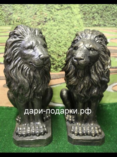 Лев античный левый бронза  53*26см   3,9кг   полистоун Россия  3875/013100