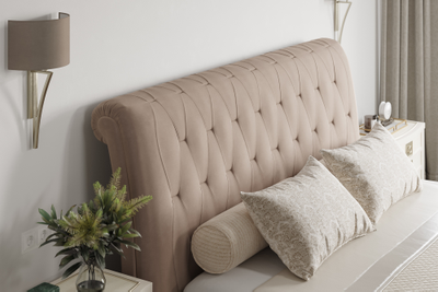 Кровать двуспальная MyCloud Бордо с подъемным механизмом, бельевым ящиком, мягкое изголовье