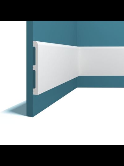 Плинтус напольный Перфект Plus P68, из дюрополимера, влагостойкий, под покраску, 2 метра