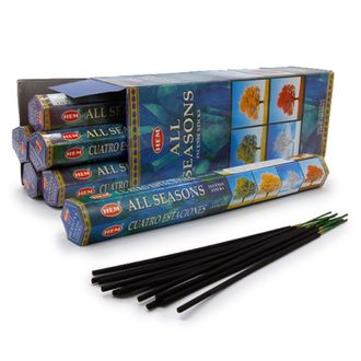 Hem Incense Sticks ALL SEASONS (Благовония ЦВЕТЫ ЧАМПЫ МАНДАРИНА АФРОДЕЗИИ И ОПИУМА, Хем), уп. 20 палочек.