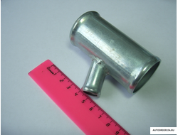 Трубка тройник 38х16х38мм металл угол 70 гр.цена за 1 шт.