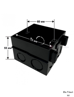 МОНТАЖНАЯ КВАДРАТНАЯ КОРОБКА РАЗМЕР 81Х81 НАРУЖНЫЕ ГАБАРИТЫ