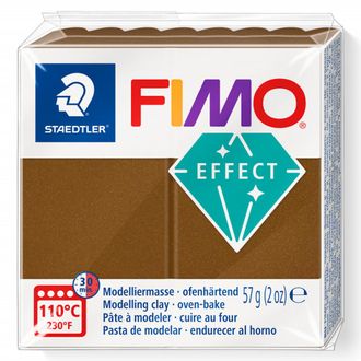 полимерная глина Fimo effect, цвет-bronze antique 8010-71 (античная бронза), вес-57 грамм