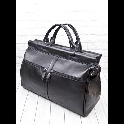 Кожаный саквояж Veano Premium black (арт. 4004-61)