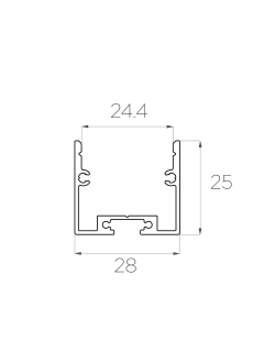 Алюминиевый профиль 4L-2825-S ANOD