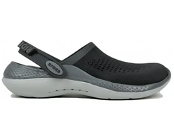 CROCS LITERIDE CLOG ЧЕРНЫЕ С СЕРЫМ