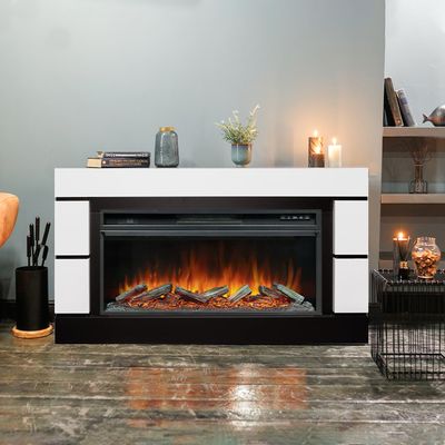 Линейный электрокамин Modern WT-LD с очагом Vision 42 LOG LED