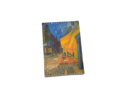 Картхолдер тройной с принтом по мотивам картины Винсента Ван Гога "Ночное кафе в Арле"