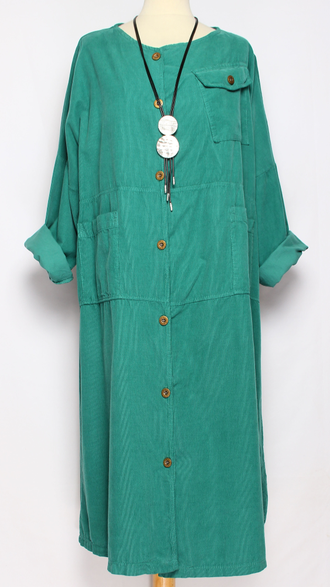 Платье-рубашка Бохо "Вельвет асимметрия" морская волна, электрик до р.56