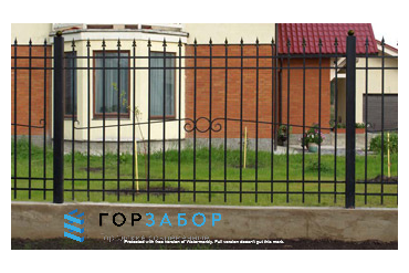 Секции сварного забора с элементами ковки