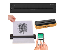 Термокопировальный беспроводной принтер ATS886 Wireless Tattoo Printer Black