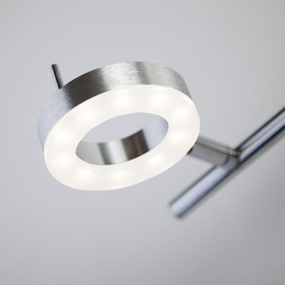 Светодиодный настенный светильник с поворотными плафонами 20001/3 алюминий 15W