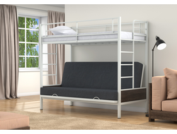 Двухъярусная кровать-диван Дакар 1 Белый (вставки венге) фото