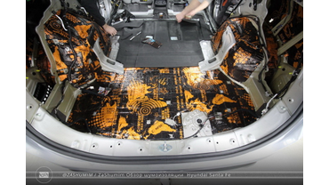 Фото отчет шумоизоляции Hyundai Santa Fe
