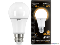 Gauss LED A60 Globe 12w 830/840 E27