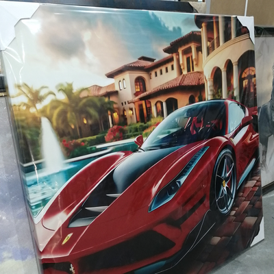 картина на холсте 80 х 80 см Феррари у виллы