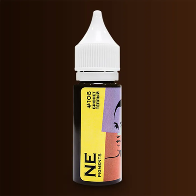 106 БРЮНЕТ ТЕПЛЫЙ, NE pigments, Пигмент для татуажа Нечаевой, Россия