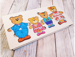 Конструктор-персонаж "Семья бурых медведей"