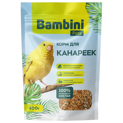 Bambini Pets (Бамбини Петс) корм для канареек, 400 г