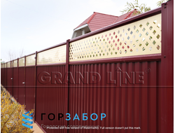 Оцинкованный забор из профнастила GRANDLINE эстет плюс купить