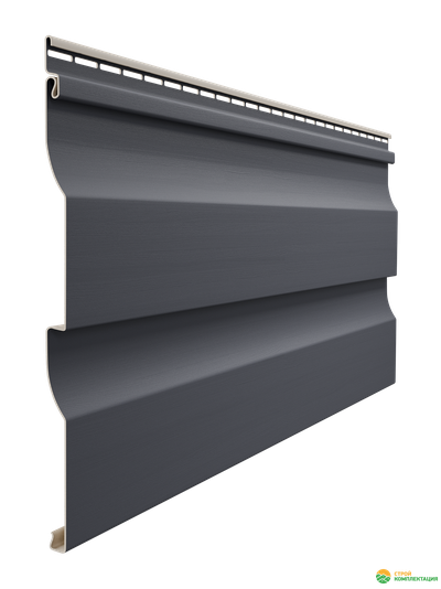 Сайдинг ПВХ Docke Premium Корабельный брус D4,5D INTENSIVE графит 3600х232 мм