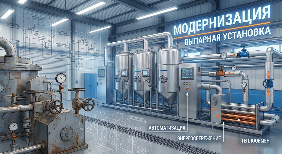 Модернизация выпарных установок на производстве