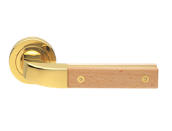 Дверные ручки Morelli Luxury TREE OTL/FAGGIO Цвет - Золото со вставкой БУК