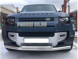 Защита переднего бампера двойная d76/60 для Land Rover Defender (2020-...)