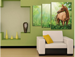 Модульная картина "Дикая лошадь"