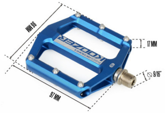 Педали Koozer PD50, алюмин., промподш., MTB, черные