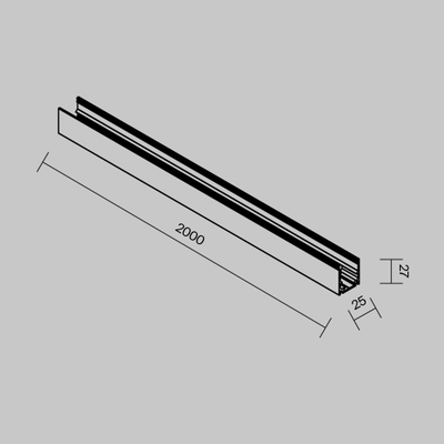 Профиль 2м Exility IP накладной черный, O-TR002OH-P-B2M, Maytoni