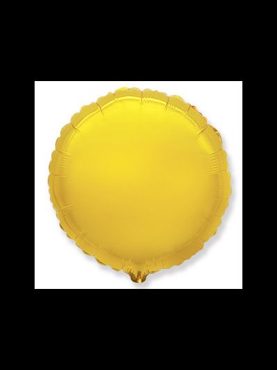 Шар фольгированный с гелием круг Золото 45см
