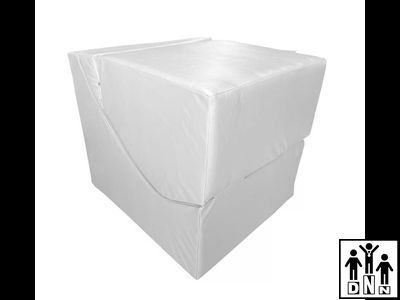 Терапевтическое релаксирующее кресло Кубик Малый - L50xB30xH40 белый, винилискожа DNN