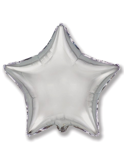 Шар (18''/46 см) Звезда, Серебро