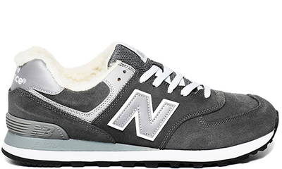 New Balance 574 Grey с мехом