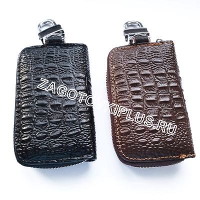 Ключница кайман с логотипом CITROEN (коричневая)