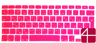 Наклейка MacBook розовая