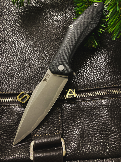 Складной нож Грач сталь ЛАМИНАТ Васильева, рукоять G10, цвет черный