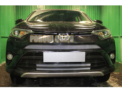 Защита радиатора Toyota Rav4 2015-2019 chrome верх