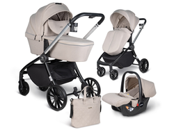 Детская коляска 3 в 1 Farfello Baby Shell Кофейный