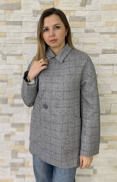 Пальто 947 серый