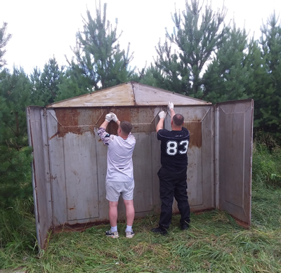 Металлический гараж разборный (Разобран)