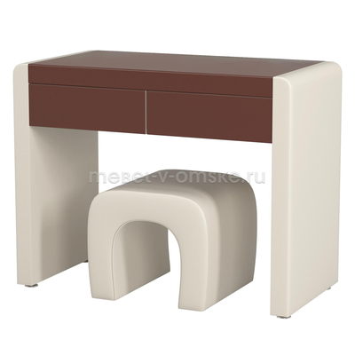 Пуф "Некст" в комплектации с косметическим столом "Некст"