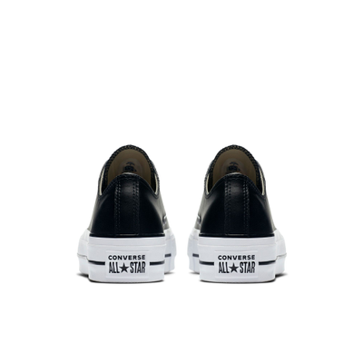 Кожаные кеды Converse Lift черные на платформе