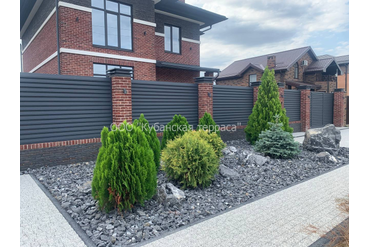 Забор из жалюзи двухсторонний цвет 7024