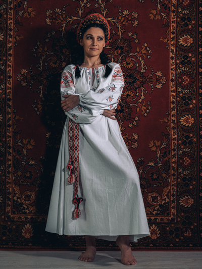 Платье-рубашка  «Розы».