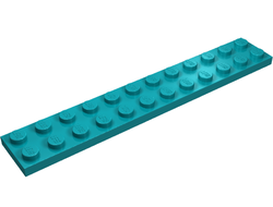 Plate 2 x 12, Dark Turquoise (2445 6453950)