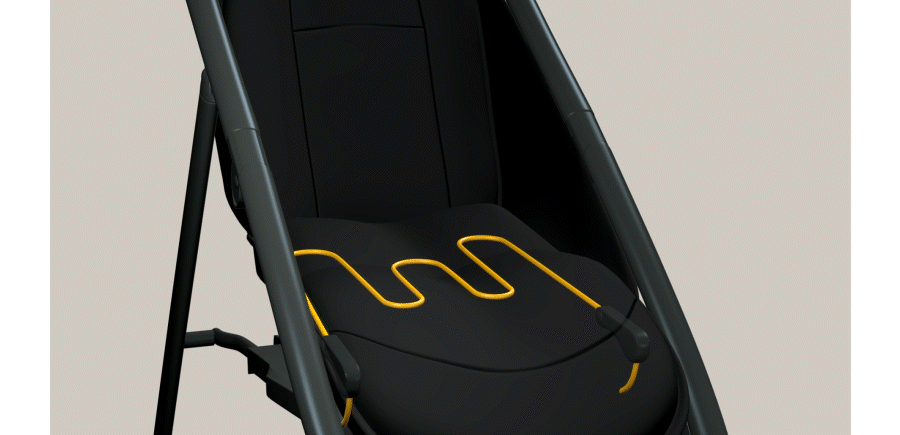 Бампер-поручень из эко-кожи обеспечит безопасность малыша и не даст ему выпасть из коляски.