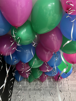 Шары синий, зелёный, ягодный 30 шт под потолок