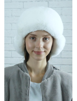 Ушанка "Север" цвет серо-голубой + белый